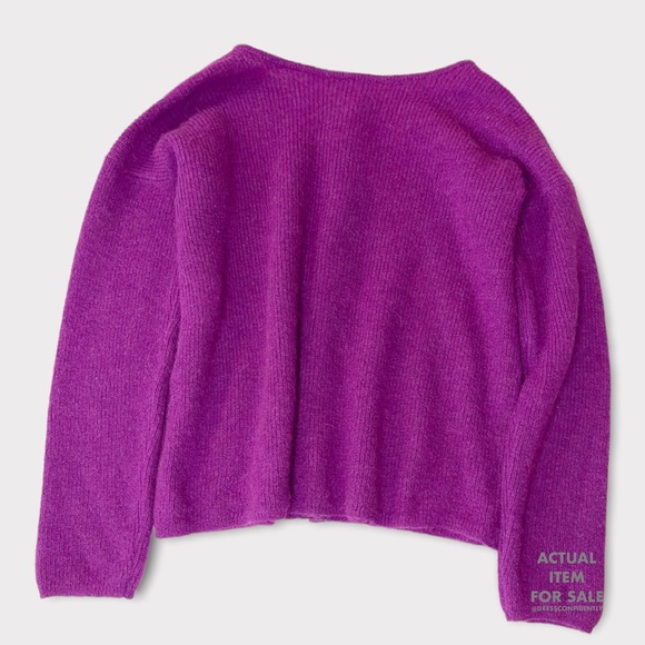 SÉZANE Gaspard Mohair Alpaca Knit Jumper - Purple - Picture 4 of 7
